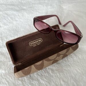 Coach Pink/Burgundy Sunglasses